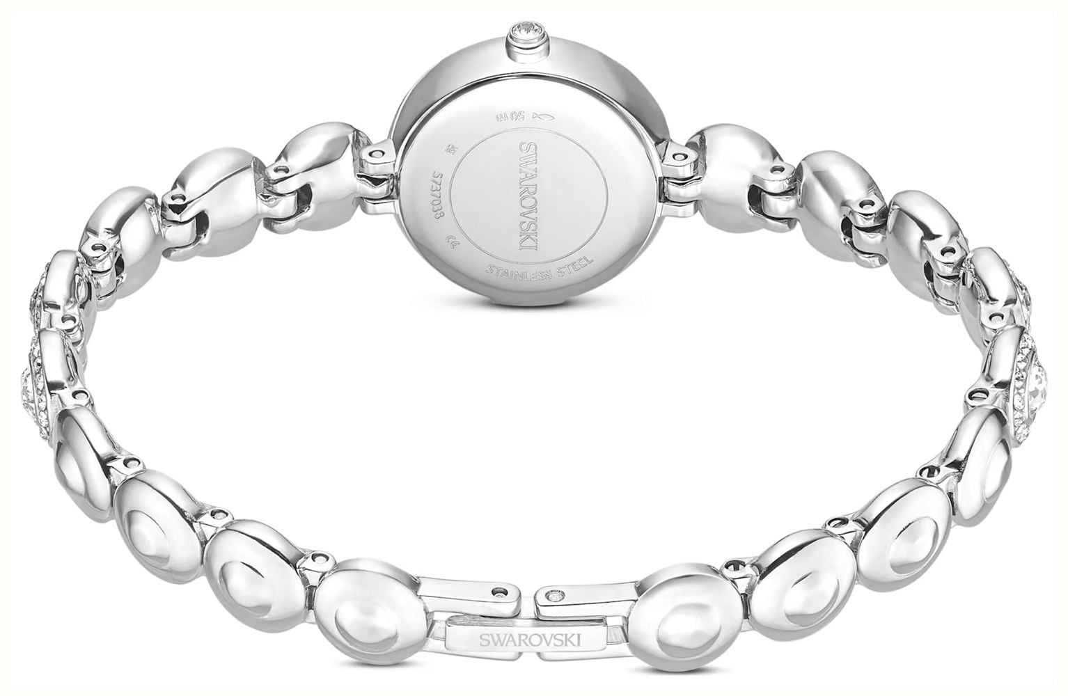 Swarovski Ladies Una Angelic Silver Coloured Crystal Bracelet Watch 5737038 - autre vue 3