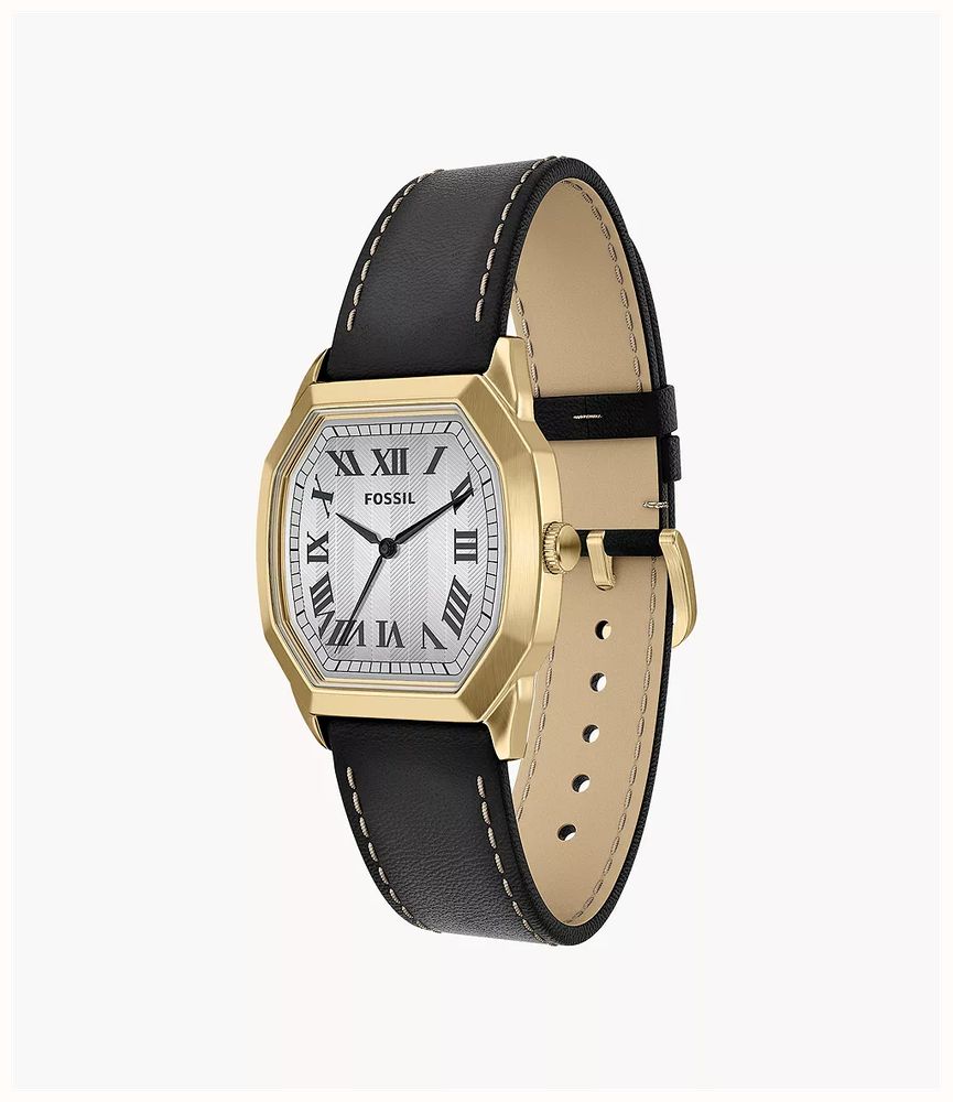 Fossil Harlow 33 mm Three-Hand Black Leather FS6215 - alternate view 5