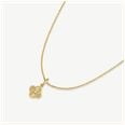 D.LOUISE Gold Plated Trinket Pleated Clover Necklace 40+5cm SKN-76