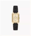 Fossil Raquel 23 mm Three-Hand Date Black Leather Fossil Watch ES5505