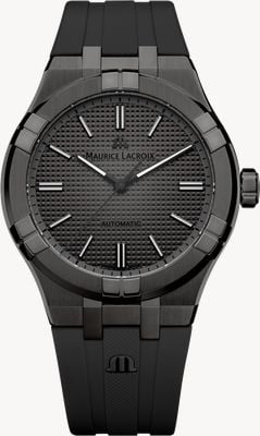 Maurice Lacroix Aikon PVD Gunmetal Grey Limited Edition (42mm) Black Fumé Clous de Paris Dial / Black Rubber Strap AI6008-PVB00-330-2