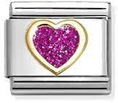 Nomination COMPOSABLE CLASSIC LINK, HEART, FUCHSIA GLITTER 030220/09