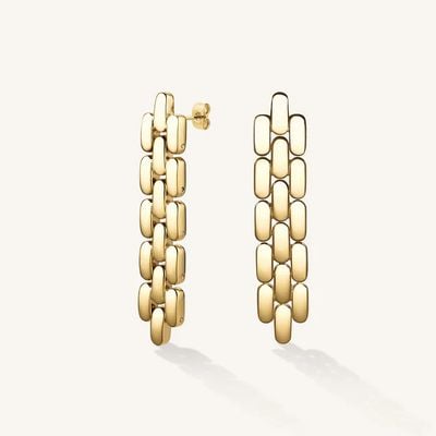 Rosefield Jewellery Legacy Long Gold Stainless Steel Earrings JELLG-J891