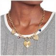 Tommy Hilfiger Gold Tone IP Stainless Steel and Crystal Heart Charm Necklace 2781065 - vista alternativa 2