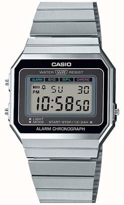 Casio Annata | braccialetto d'argento | quadrante digitale | A700WE-1AEF