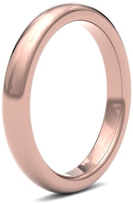 James Moore Wedding Rings | 18ct Rose Gold | 2.5mm | ExtraHeavy | Premium Court | AG_2.5LZP-18R