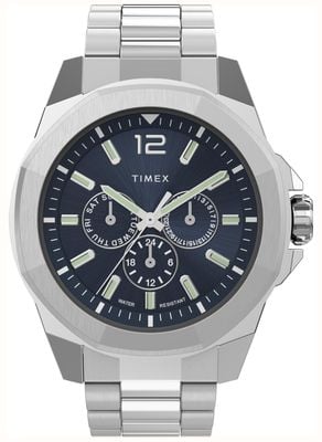 Timex Essex Avenue (44mm) Blue Multifunction Dial / Stainless Steel Bracelet TW2V43300