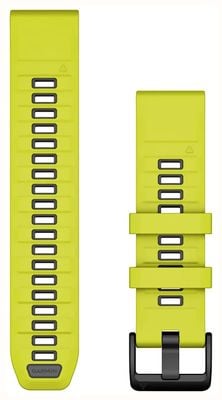 Garmin Quickfit® 22 表带（22 毫米）和黄色/石墨硅胶 010-13392-08