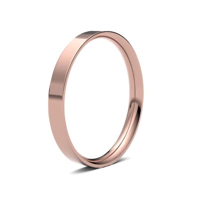 James Moore Wedding Ring | 9ct 玫瑰金 | 2.5毫米 | 浅色 | 平底尺寸 | ag_2.5gle-9r AG_2.5GLE-9R
