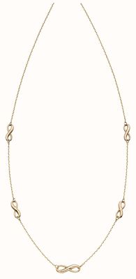 Elements Gold 9k Yellow Gold Infinity Necklace 42.5 GN339