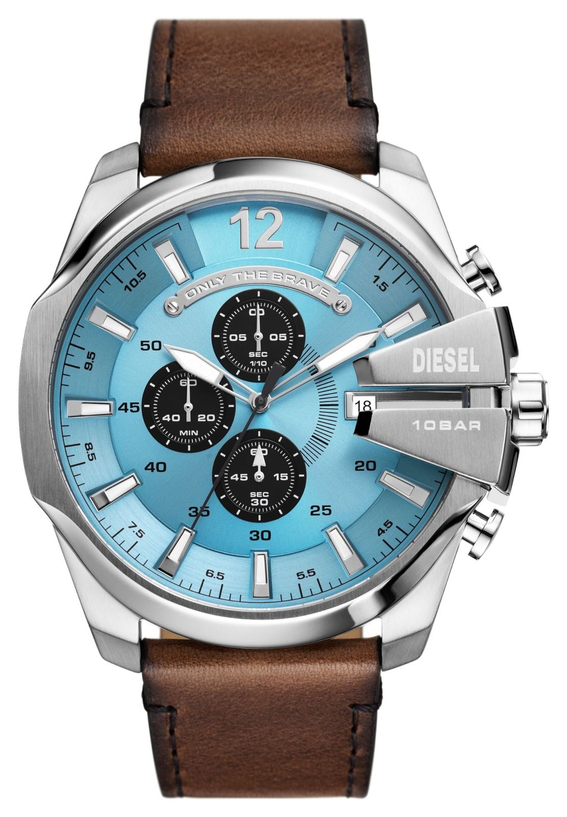 Diesel homme mega chief (51 mm) cadran bleu / montre