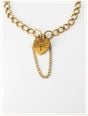 James Moore & Co Pre-Owned 9ct Yellow Gold Heart Locket Classic Curb Charm Bracelet 3.5mm Width J44237 - 备用视图 2