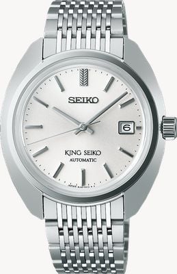 King Seiko „metropolis silver” 6l 1969 reinterpretacja (39,4 mm) srebrna tarcza / stal nierdzewna SJE109J1