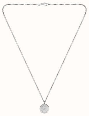 BOSS Jewellery Men's Double B Coin Necklace Stainless Steel 1580761