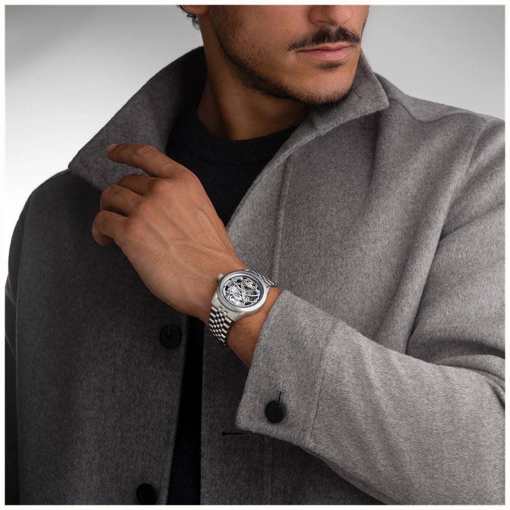 Raymond Weil Freelancer RW1212 Skeleton Automatic (40mm) Anthracite Skeleton Dial / Stainless Steel Bracelet 2786-ST-60000 - autre vue 3