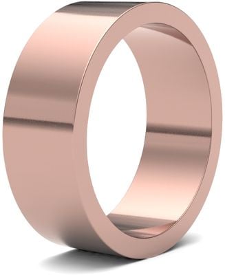 James Moore Wedding Rings | 9ct Rose Gold | 7mm | Light | Flat | AG_7GLF-9R