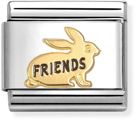 Nomination Classic Rabbit 18ct Gold Friends Charm 030285/73