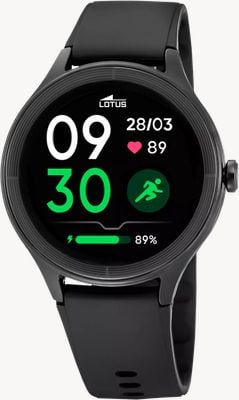 Lotus Smartime léve Smartwatch der 2. Generation (43,5 mm) mit Digitalanzeige und schwarzem Kautschukarmband 50202/1
