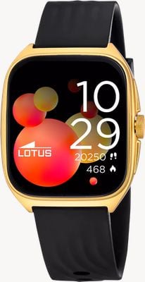 Lotus Smartime Ondas 2 Smartwatch der 2. Generation (41 mm) mit Digitalanzeige und schwarzem Kautschukarmband 50211/1