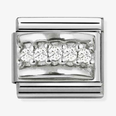 Nomination Classic Silver, White Stones Charm 330304/50