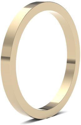James Moore Wedding Rings | 18ct Yellow Gold | 2mm | Heavy | Flat | AG_2GHF-18Y