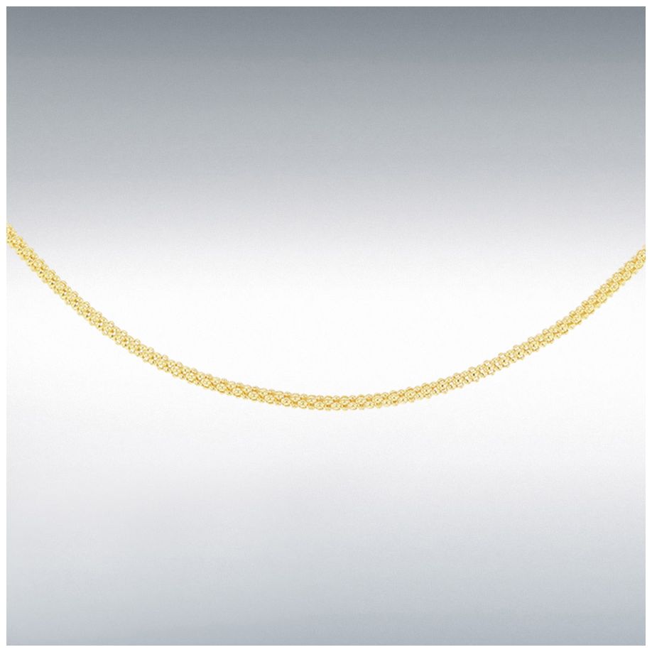 James Moore & Co Silver Gold Plated Popcorn Chain 18" 8.18. Jewellery