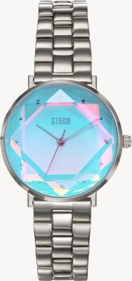 STORM Damska niebieska tarcza elexi lazer aqua (33 mm) i bransoleta ze stali nierdzewnej 47504/AQ