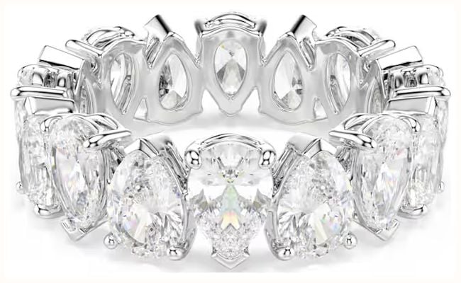 Swarovski swarovski ring, in a pear cut, white, with a silver-tone finish (Size 52) 5689470