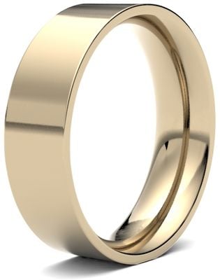 James Moore Wedding Rings | 9ct Yellow Gold | 6mm | Medium | Flat Court | AG_6LME-9Y