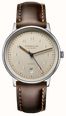 STERNGLAS Lumatic Brown Leather Strap Cream Dial Automatic Watch S01-LM26-BR03