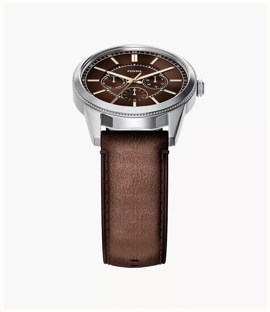 Fossil Multifunction Brown Leather Watch and Bracelet Gift FS6226SET - widok alternatywny 3