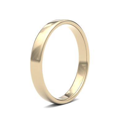 James Moore Wedding Rings | 18ct Yellow Gold | 2.5mm | Light | Soft Court | AG_2.5LLS-18Y