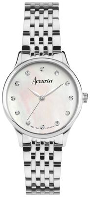 Accurist Women's Dress Diamond Quartz (28mm) Mother-of-Pearl Dial / Stainless Steel Bracelet 77000