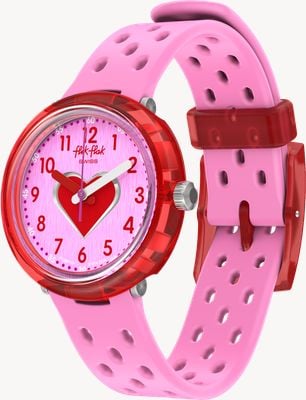 Flik Flak FIZZ IN PINK (31.85mm) Pink Dial / Pink Silicone Strap FCNP004