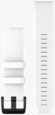 Garmin Quickfit 22 band alleen wit met zwart roestvrij staal 010-12901-01