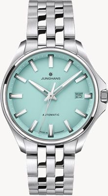 Junghans Meister's Automatic 36（36毫米）亮薄荷绿色表盘/不锈钢表链 27/4581.44