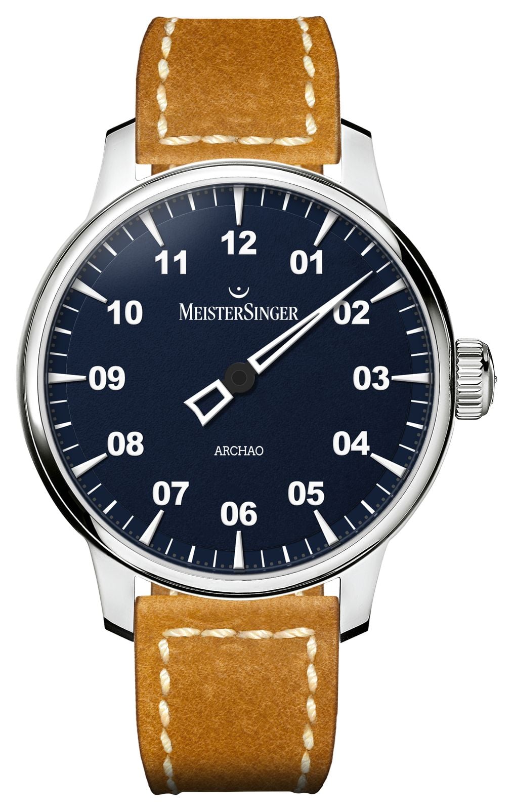 MeisterSinger Archao Automatic 43mm Dark Blue Grained Dial Watch MeisterSinger Archao Automatic 43mm Dark Blue Grained Dial Watch