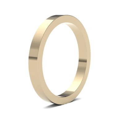 James Moore Wedding Rings | 9ct Yellow Gold | 2.5mm | Heavy | Flat | AG_2.5GHF-9Y