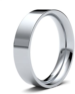James Moore Wedding Rings | Platinum | 5mm | Heavy | Flat Court | AG_5GHE-PT