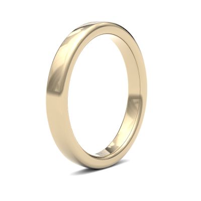 James Moore Wedding Ring | Or jaune 18 carats | 3 mm | lourd | taille soft court | ag_3ghs-18y AG_3GHS-18Y