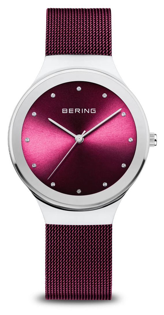 Bering Classique | femmes | argent poli | maille violette montre