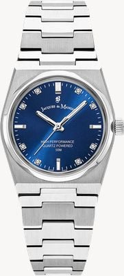 Jacques Du Manoir Horizon Three-Hand Crystal Quartz (31mm) Blue Sunray Dial / Stainless Steel Bracelet JWL03602