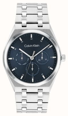 Calvin Klein Ck Motion Multifunktion (39 mm) dunkelblaues Zifferblatt / Edelstahlarmband 25200520