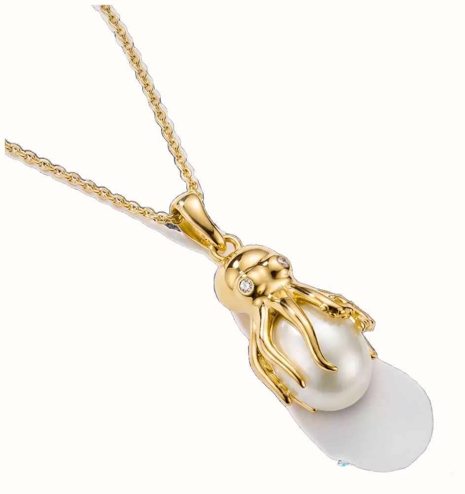 Thomas Sabo Gold Octopus Pendant With Pearl PE1010-M01-14 - alternate view 3