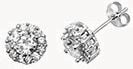 Silver CZ Halo Studs G51035