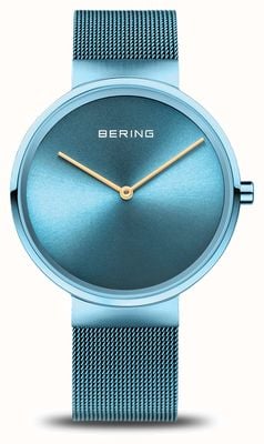 Bering Классический женский (39 мм) синий циферблат / синий миланский браслет 14539-388