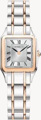 Herbelin Luna Quartz (24mm) Silver Guilloché Dial / Two-Tone Stainless Steel Bracelet 17457BTR01