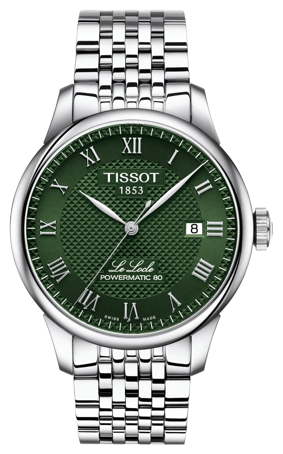 Tissot Le Locle Powermatic 80 (39 mm) cadran vert / bracelet montre