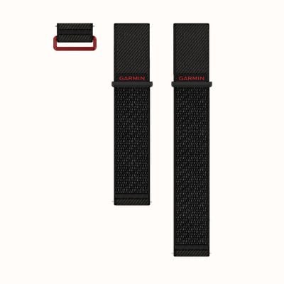 Garmin クイックリリースストラップ（24mm）ブラックコンフォートフィットナイロン - ストラップのみ 010-13907-02