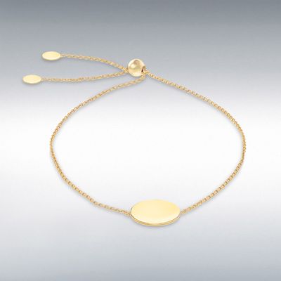 9ct Yellow Gold Slider Disc Bracelet 1.29.7879